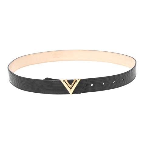 Louis Vuitton Black Epi Leather Essential V Belt 85 CM 